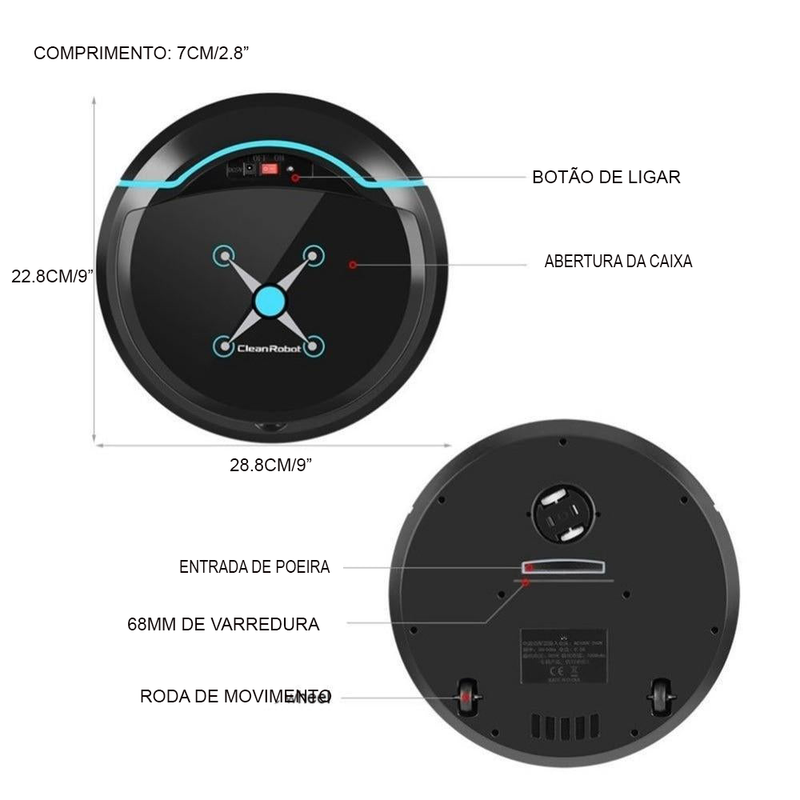 Robô Aspirador Inteligente Jhabá